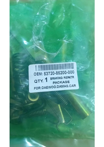 Fren Cırcır Takım Arka Daewoo Damas 91-05 Sol-Sağ