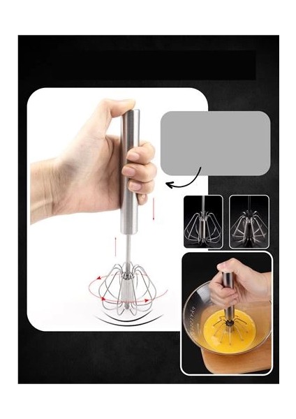 Dönerli Çırpıcı 304 Paslanmaz Çelik Yumurta Çırpıcı fırsatları