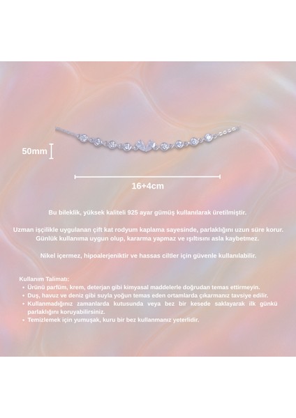 Pembe Çiçek Motifli Bileklik – 925 Ayar Gümüş fırsatları