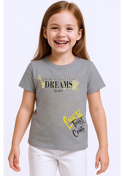 Kız Çocuk Tshirt Pistachio Baskılı Bisiklet Yaka E2 fiyatları