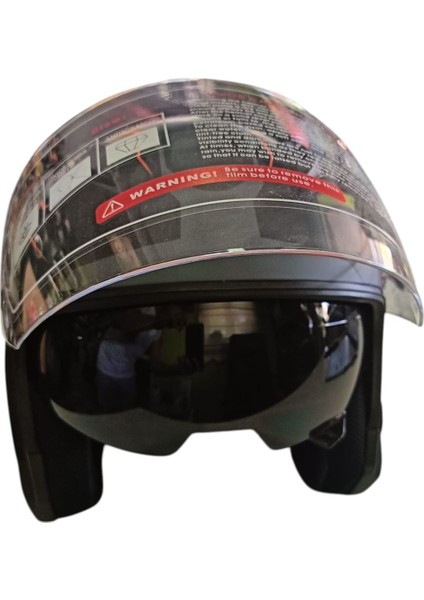 Güneş Vizörlü Açık Motosiklet Kaskı (Mat Siyah) fırsatları