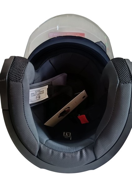 Güneş Vizörlü Açık Motosiklet Kaskı (Mat Siyah)