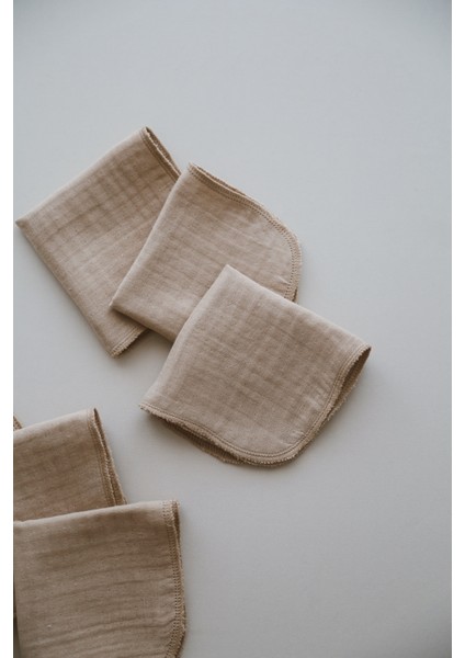 4 Kat Müslin 6 Adet Kahve 25*25 Ağız Mendili fiyatları