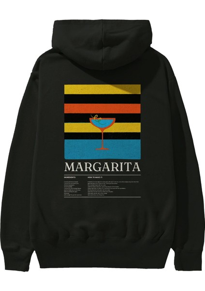 Margarita Kokteyl Arka Baskılı Hoodie Oversize Kapüşonlu Sweatshirt Erkek Kadın fiyatları