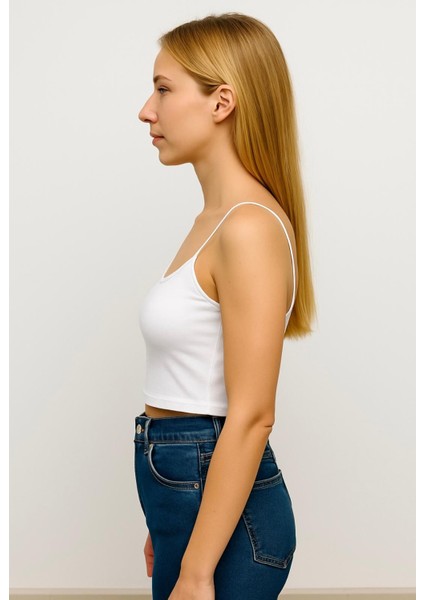 Kadın Siyah Ip Askılı Crop BÜSTIYER-D813 fiyatları