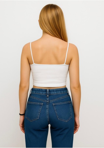 Kadın Siyah Ip Askılı Crop BÜSTIYER-D813 modelleri