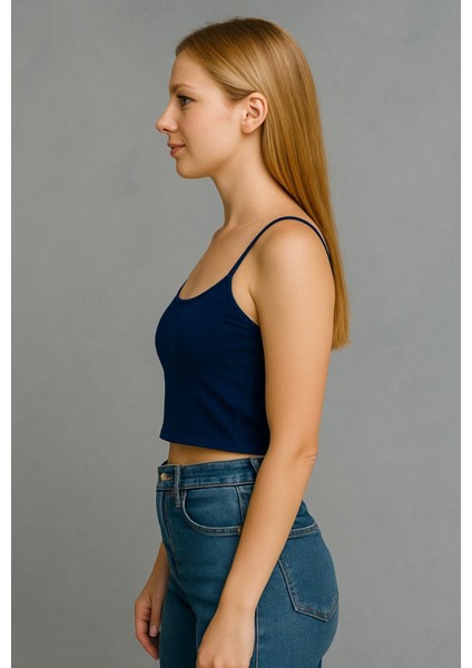 Kadın Siyah Ip Askılı Crop BÜSTIYER-D813 modelleri