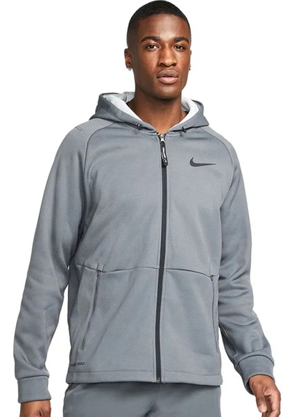 Pro Terma Fit Sphere Full Zip Men's Hoodie Erkek Kapüşonlu Terma Fit Sweatshirt Gri