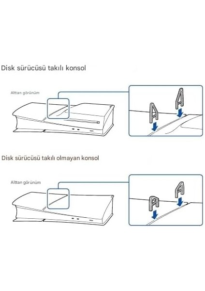 Ps5 Slim-Pro Alt Ayak (Dijital Model-Kısa Ayak) modelleri