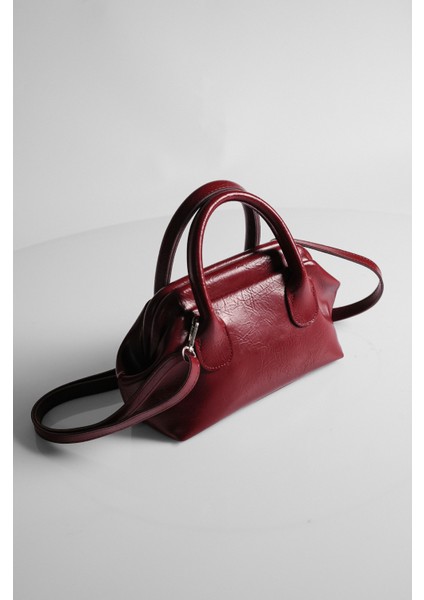 Kadın Bordo Uzun Askılı El ve Omuz Çantası