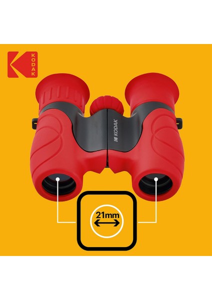 BCS100 Çocuk Dürbünü, 8×21 Kompakt, Kauçuk, Kayış ve Çantalı modelleri