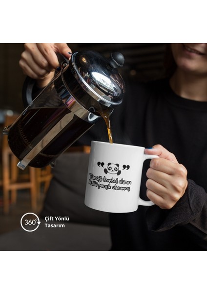 Yanağı Tombul Olanın Kalbi Ponçik Olurmuş Porselen Kupa Bardak, Tabloe ,300ML fiyatları