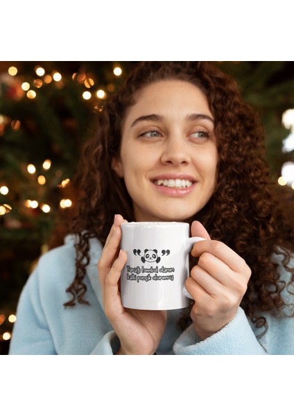 Yanağı Tombul Olanın Kalbi Ponçik Olurmuş Porselen Kupa Bardak, Tabloe ,300ML fırsatları