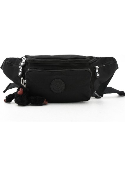Unisex Kum Rengi Klinkır Kumaş Suya Dayanıklı Ayarlanabilir Bel ve Omuz Çantası 3043