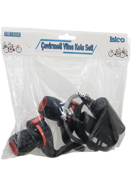 Çevirmeli Bisiklet Vites Kolu Seti 2pcs Vites Kolu - 2pcs Elcik - Tel - Tel Koruyucu Kanal Kablo (4887)