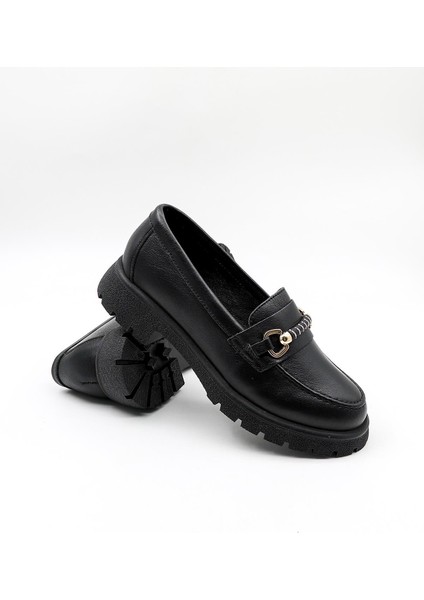 Kadın Casual Deri Ayakkabı VN454259Y Siyah fırsatları