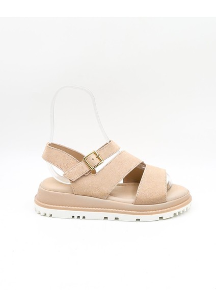 Kadın Hakiki Deri Süet Günlük Sandalet VN470015Y