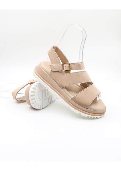 Kadın Hakiki Deri Süet Günlük Sandalet VN470015Y modelleri