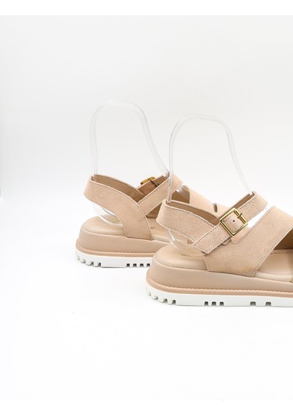 Kadın Hakiki Deri Süet Günlük Sandalet VN470015Y fırsatları