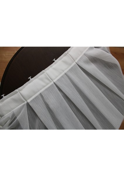 Tül Balık Sırtı Desenli Simli 1/3 Sıklık (Korniş Için) fiyatları