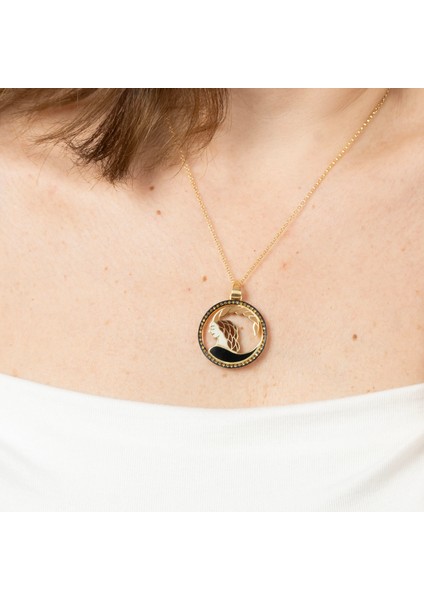 Mineli Oğlak Burcu Altın Kaplama Kolye fırsatları