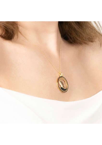 Mineli Oğlak Burcu Altın Kaplama Kolye indirimleri