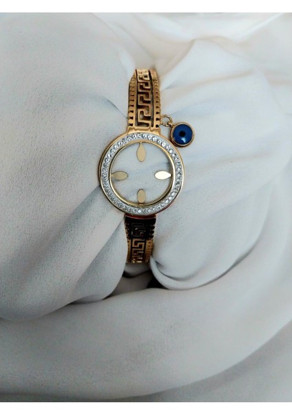 Çeyrek Altın Takılan Çelik Kelepçe