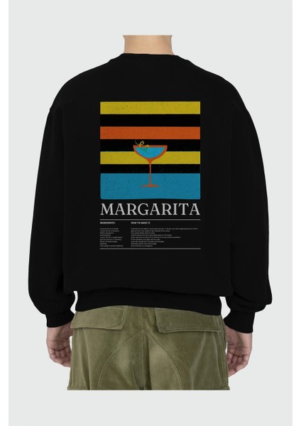 Margarita Arka Baskılı Oversize Sweatshirt Erkek Kadın Unisex fiyatları
