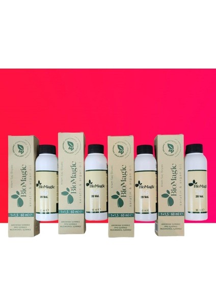 Bio Magic Amonyaksız Saç Boyası 5.03 Fındık Kabuğu x 4 Adet & 20 Vol. Oksidan 4 Adt modelleri
