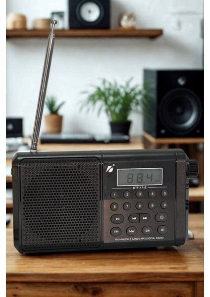 Dx-22 Kablosuz Taşınabilir Hoparlör (Dijital Ekranlı Radyo Özellikli) Telefon, Tv ve Bilgisayar Uyumlu Bluetooth Hoparlör, Taşınabilir Ses Sistemi