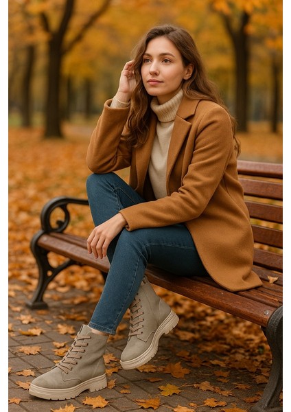 City Style Kadın Bot – Gri Süet & Rahat Taban fiyatları
