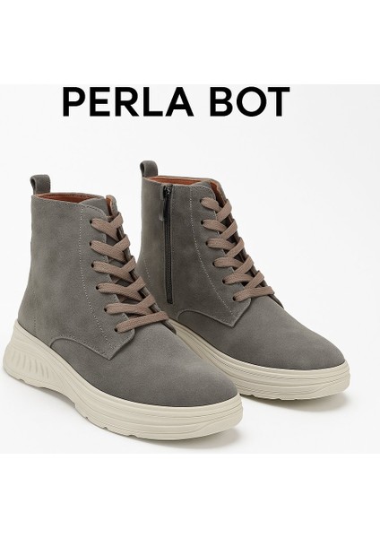 City Style Kadın Bot – Gri Süet & Rahat Taban indirimleri