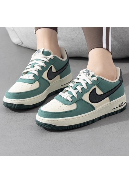 Air Force 1 '07 Lv8 'light British Tan' Gs Unisex Yeşil Beyaz Deri Spor Ayakkabı FN4731-100