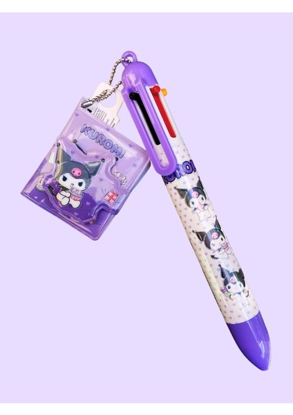 Kuromi 6 Renkli Tükenmez Kalem Mini Defter Hediyeli