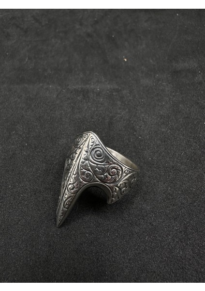 925 Ayar Gümüş Okçu Yüzüğü Zihgir Erkek Gümüş Yüzük