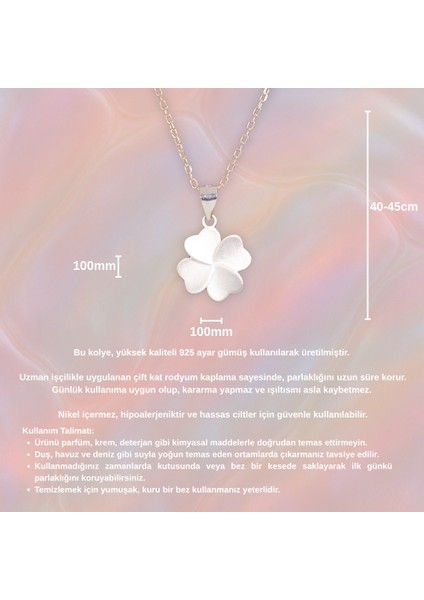 14K Altın Kaplama Mat Yonca Kolye - Minimal Çiçek Formu - 925 Ayar Gümüş fırsatları