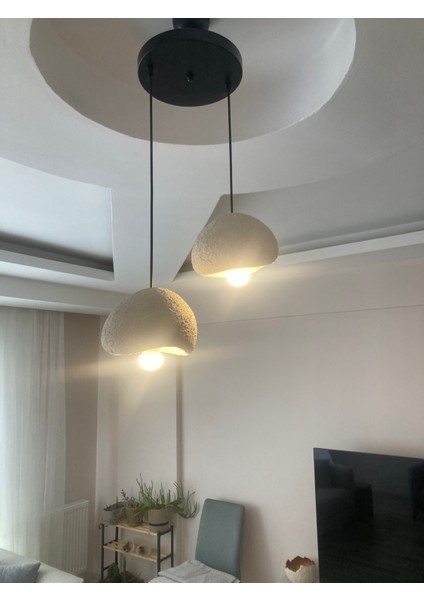 Iskandinav Beton Avize 2 Li Set Bonee TARZI(21CM)