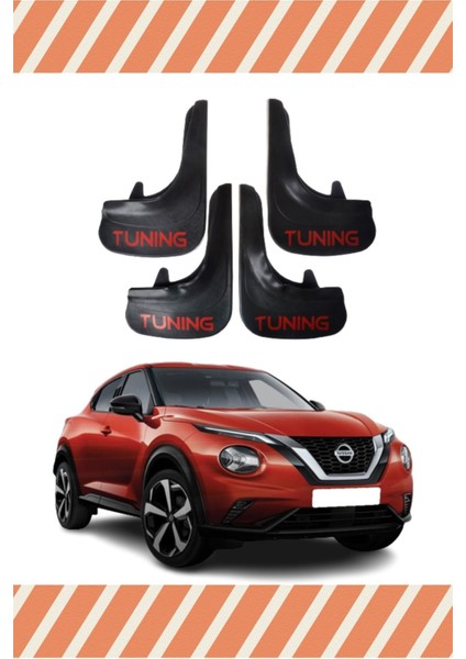 Nissan Juke Tunıng Yazılı 4'lü Tozluk Çamurluk Paçalık