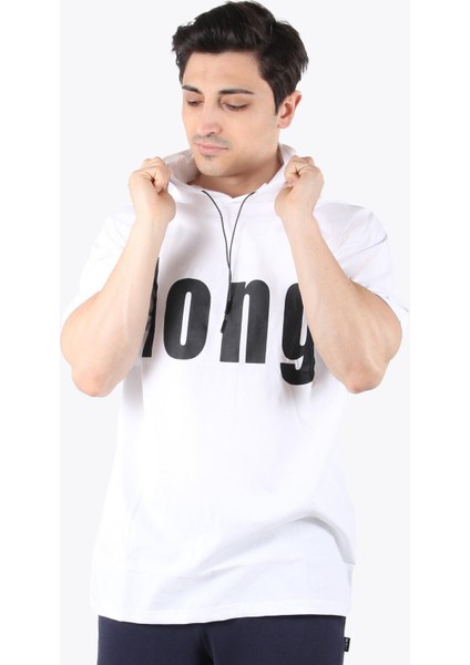 7145 Önü Long Yazılı Kapşonlu Oversize T-Shirt fiyatları