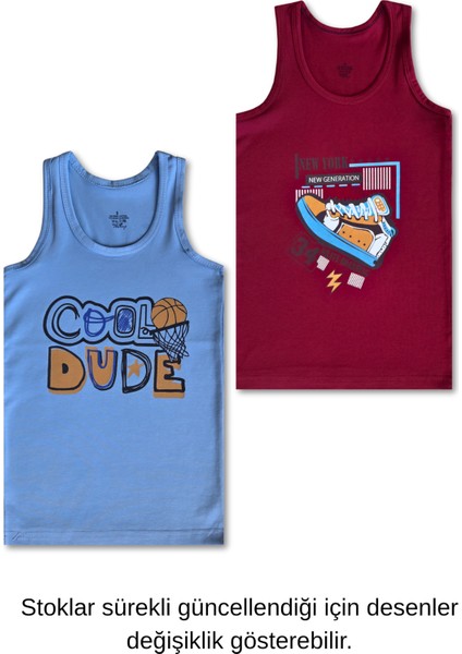 %95 Pamuklu Erkek Çocuk Atlet Fanila Iç Çamaşır 6lı Set modelleri