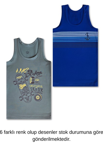 %95 Pamuklu Erkek Çocuk Atlet Fanila Iç Çamaşır 6lı Set fırsatları