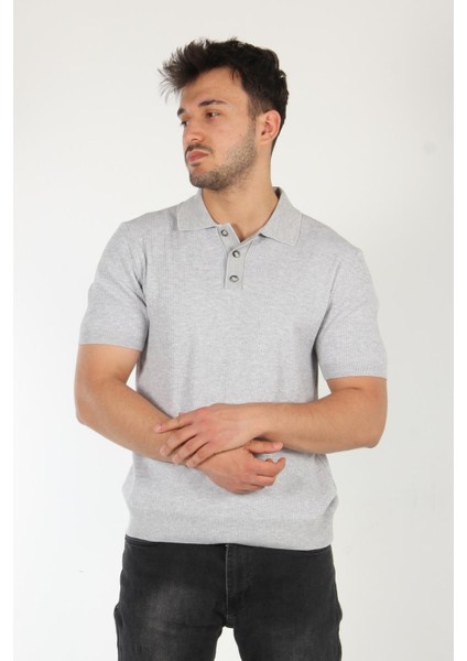 66572 Üç Düğme Yakalı T-Shirt