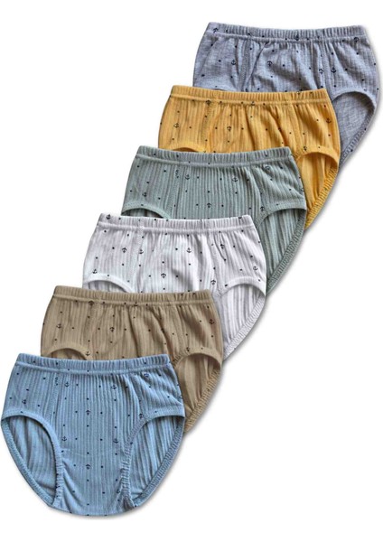 %100 Pamuk Erkek Çocuk Boxer Külot Iç Çamaşır 6lı Set