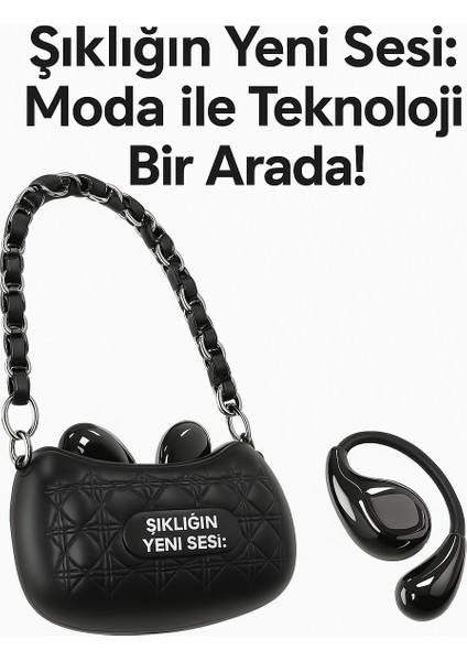 Çanta Tasarımlı Kablosuz Kulaklık – Şıklık ve Teknoloji Bir Arada- Siyah fiyatları