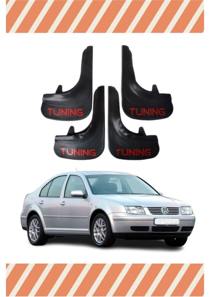Volswagen Bora Tunıng Yazılı 4'lü Tozluk Çamurluk Paçalık