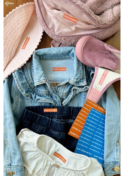 Kıyafet Etiketi - Okul Kıyafet Kumaş Etiketi Kreş Anaokulu Ilkokul Kıyafet Kumaş Etiketi 102 adet indirimleri