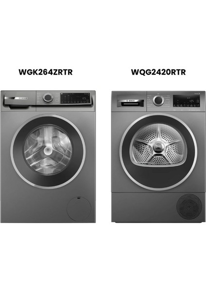Ikili Siyah Set WGK264ZRTR 11 kg Camasır +WQG2420RTR