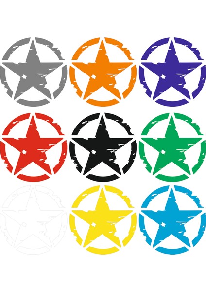 2 Adet Army Star, Askeri Yıldız Off Road Sticker fiyatları