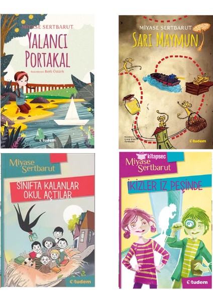 Miyase Sertbarut Seti - Yalancı Portakal, Sarı Maymun, Ikizler Iz Peşinde,sınıfta Kalanlar Okuldan Kaçtılar 4 Kitap
