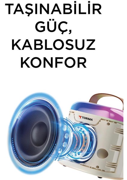 D51 Beyaz Çift Mikrofonlu Kablosuz Parti Hoparlörü fiyatları